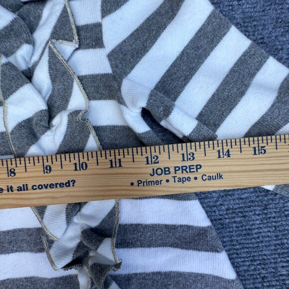 Mayoral Gray Stripe 3D Bow Dress Girls Size 4 Long Sleeve - Picture 6 of 9